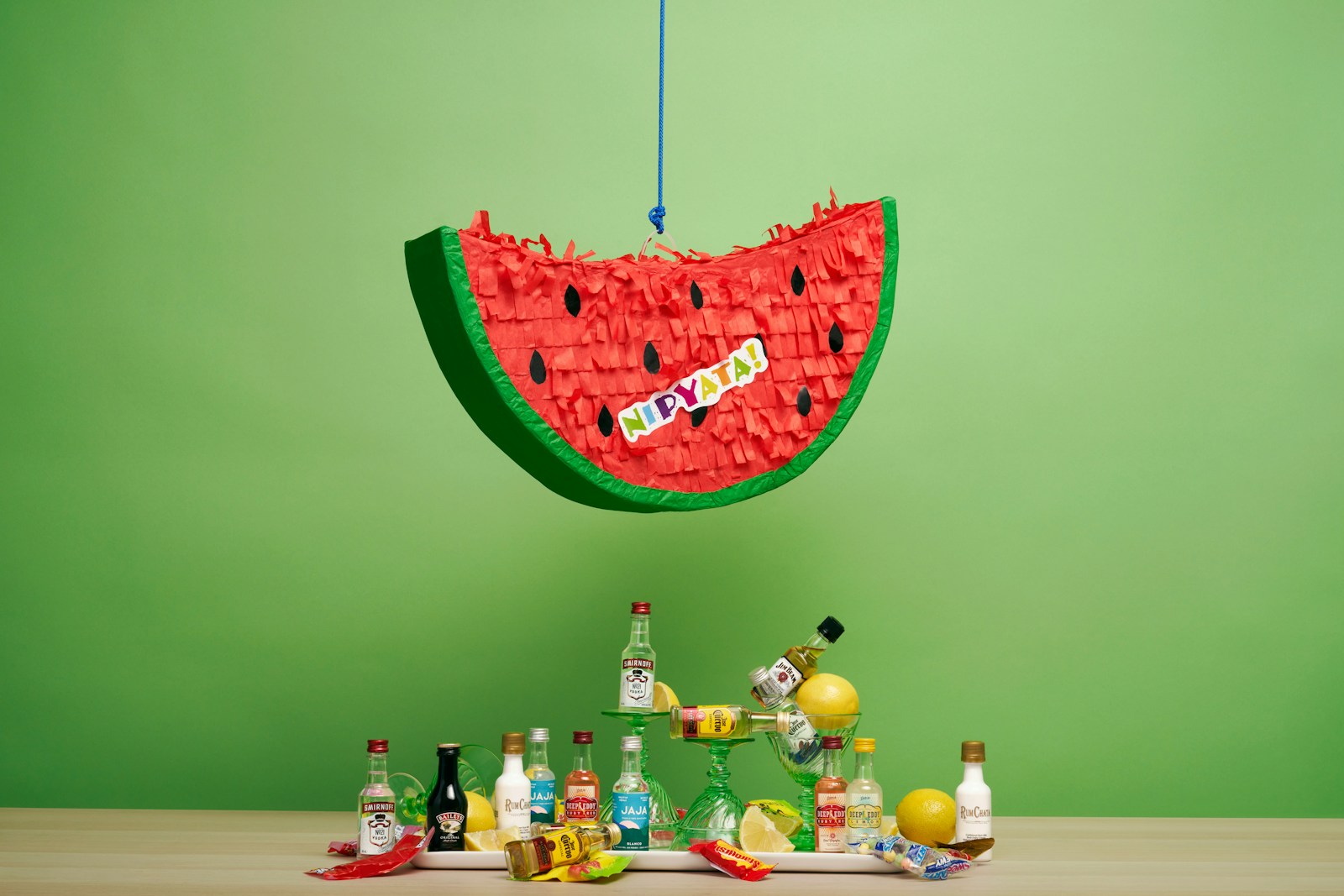 green and pink heart shaped wall decor
